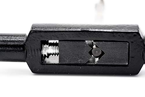 Baer verstellbares Stahl-Windeisen in M und MF: M 1-8 | UNC, UNF, BSW und BSF: 1/16-1/4 - Halter für Gewindebohrer, Vierkantaufnahme 2,0-5,0 mm - Gewinde schneiden