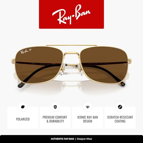 Image of Ray-Ban Unisex Rb3755 Rectangular Sunglasses