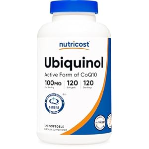 Nutricost Ubiquinol Softgels (120 Softgels | 100 mg Per Serving) – Superior Absorption Antioxidant | Active Form of CoQ10 – Gluten Free, Non-GMO