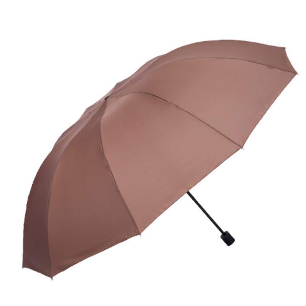 Parapluie pour trois personnes idéal pour les sorties en famille marron