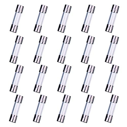 HUAREW F2AL250V 20 Stück 5x20mm flinke Glass icherung 2A 250V 0,2x0,78 Zoll zeitverzögerte Sicherung (Packung mit 20 Stück) Cover