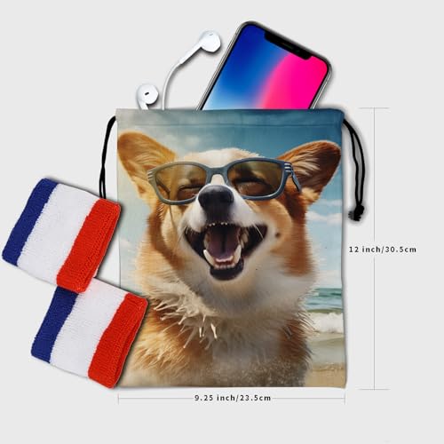 Image of Nerxy Pet Gymnastics Grip Bag Dog Cat Drawstring Grip Bags Puppy Shoe Bag Gym Storage Pouch