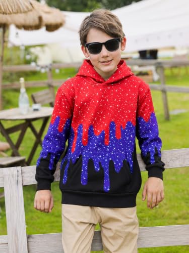 Image of Boys Girls Warm Fleece Hoodies Sweatshirt with Pockets Size 5-16 Years