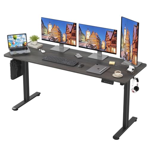 Image of STARY Electric Standing Desk Adjustable Height Sit Stand Home Office Desk with Splice Board