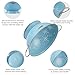 Metal Colander 2 Pack, Strainer Bowel with Handles 2Qt & 6Qt Powder Coated Solid Ring Base Heavey Duty Kitchen Drainer Basket for Pasta Veggies and Fruits,New Home Apartment Essentials (ArcticBlue)