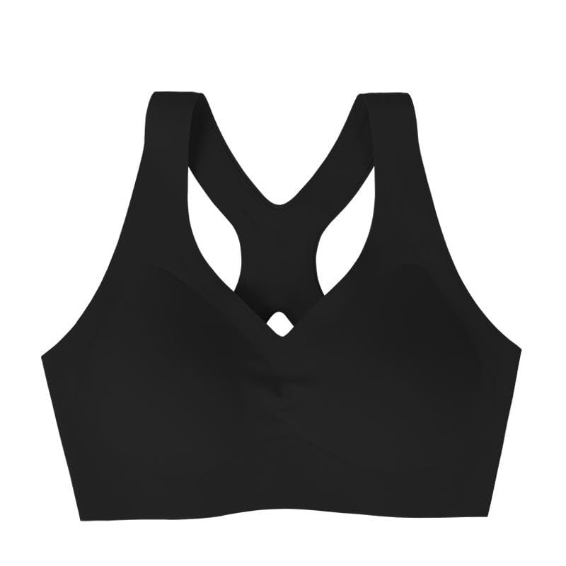 Women's Sports Bra for Gym, Yoga, Running & Daily Use | Wirefree Seamless Padded Activewear Bra | Stretchable Full Coverage Racerback Workout Bra