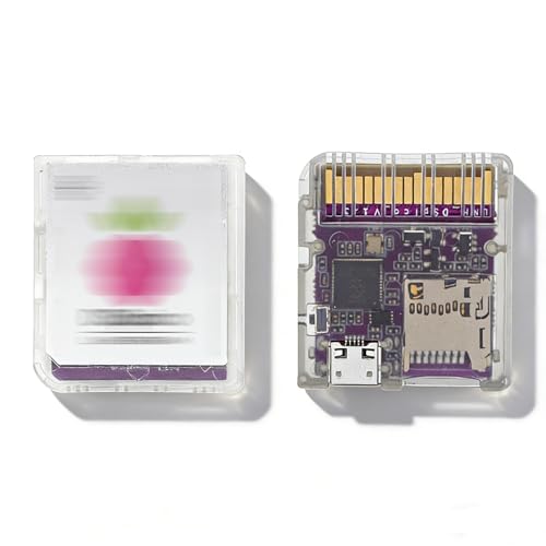 YUEHISY Lector de Tarjetas de Juego, Cartucho Flash para Juegos DS, Velocidad de Lectura de 6 MB/s, MCU RP 2040, Doble Potencia, Código Abierto, para Desarrollador de Copia de (Negro transparente)