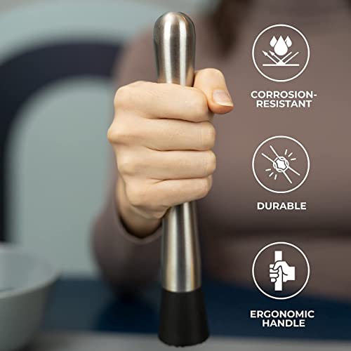 خلاط كوكتيل من الستانلس ستيل بطول 8 انش