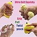 4pcs Big Taba Squishy Toys Set - 1 Mega Chick, 1 Banana & 2 Cat Paw Stress Relief Squishies for Kids & Adults, Cute Slow-Rise Sensory Fidget Toys for Anxiety Relief, Party Favors, Classroom Rewards
