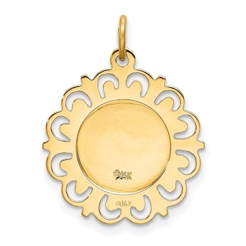 Collar de oro amarillo con medalla de Nuestra Señora