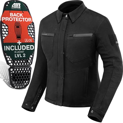 SHIMA Giro Jacket Veste Moto Femme Homologué AirForce Dorsale Blouson Armure Protecion Vestes Stretch Jacket Textile Vetement Ete Touring Motos Aventure...