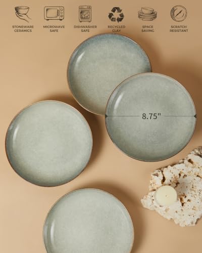 Image of Pokini 8.75'' Ceramic Pasta Bowls Set of 4, Salad Bowls Pasta Serving Bowls