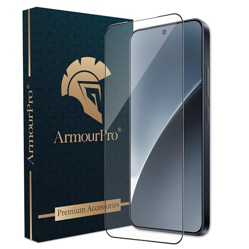 Image of ArmourPro Military Grade Gorilla Tempered Glass Screen Protector For Xiaomi 15 (6.36 Inch) With Edge-to-Edge Protector Coverage and Easy Installation Kit |Black