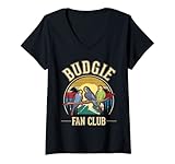 Photo Gallery donna budgie fan club calopsite parrocchetto pappagallo maglietta con collo a v Photo Gallery donna budgie fan club calopsite parrocchetto pappagallo maglietta con collo a v
