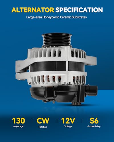 Image of PHILTOP New 11391N Alternator Compatible with 2009-2011 Pilot, 2008-2010 Odyssey, 2009-2014 TL, 2010-2013 MDX, 2009-2011 Ridgeline, 2009-2012 RL, 2010-2013 ZDX, 2010-2014 TSX 130A Alternator