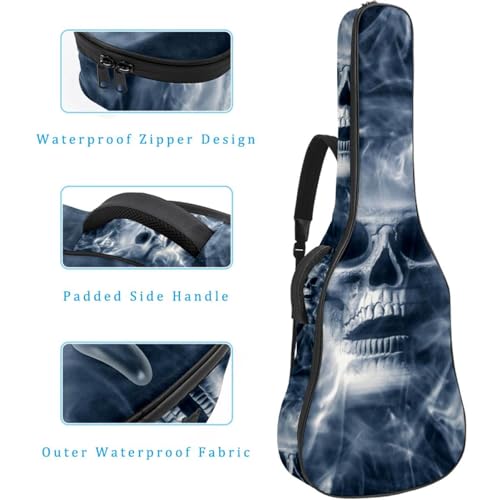 Housse de guitare en tissu Oxford épais rembourré avec boucle de suspension et sangle de cou Motif tête de mort 101,6 cm 104 106,7 cm, Multicolore., 42.9×16.9×4.7 in, Sac de transport tendance pour - Les Beatles, Paul McCartney, John Lennon, RIngo Starr, George Harrison Housse de guitare en tissu Oxford épais rembourré avec boucle de suspension et sangle de cou Motif tête de mort 101,6 cm 104 106,7 cm, Multicolore., 42.9x16.9x4.7 in, Sac de transport tendance pour – Image 5