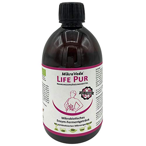 Suplemento dietético Contenant des micro-organismes pro-biotiques, extracto de hierbas y de plantasu00a0u0096u00a0mikrovedau00a0u0096u00a0Life Puru00a0u0096u00a0Botella de 500u00a0ml
