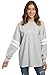 Disney Womens Long Sleeve Jersey Oversized Minnie Mouse (Heather Grey, Large)