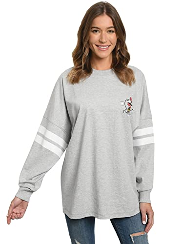 Disney Minnie Mouse Womens Long Sleeve Jersey Oversized Crewneck Shirt2