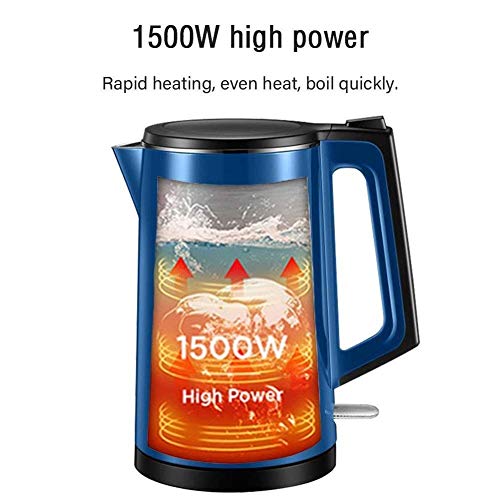 Jug bouilloire électrique 1500W rapide avec verseuse inox pour eau chaude