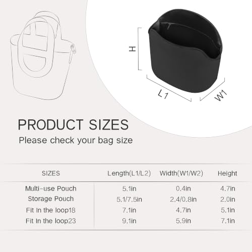 Image of Fits for In the loop Bag Insert Organizer For Hermes(23,Black)