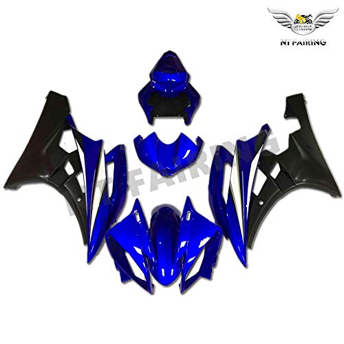NT FAIRING Glossy Blue Black Injection Mold Fairing Fit for Yamaha 2006 2007 YZF R6 New Painted Kit ABS Plastic Motorcycle Bodywork Aftermarket