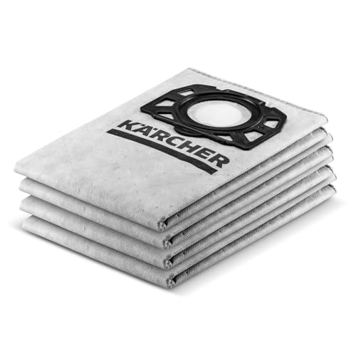 ¡No me funciona la Karcher! Descubre cómo solucionarlo 5 Kärcher Bolsa de filtro de fieltro KFI 489 para aspiradoras en seco y húmedo de Kärcher, potencia de succión duradera al aspirar polvo fino en reformas y al trabajar con herramientas eléctricas