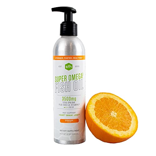 SFH Super Omega 3 Orange Fish Oil + Vitamin D Highly Concentrated 3900mg Omega 3 + 1000IUs Vitamin D3 | Sustainably Sourced Alaskan Pollock