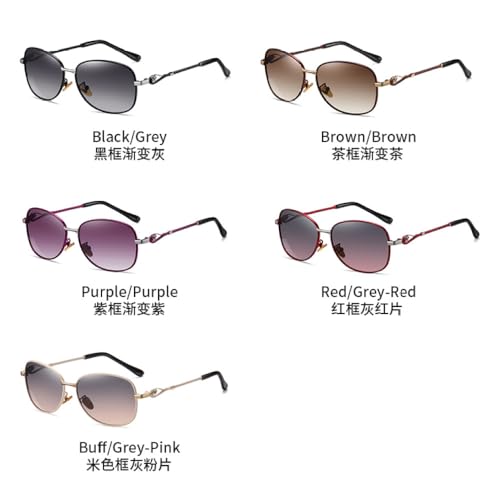 Trendy für Damen-Sonnenbrille mit Farbverlauf, polarisierte Gläser, luxuriöse Damen, elegant, UV400