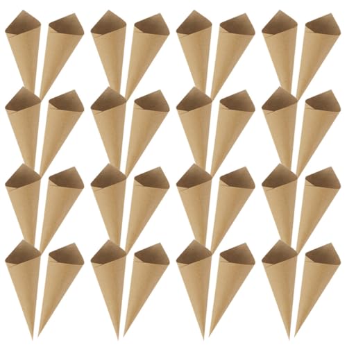 Mini cônes en papier kraft DOITOOL pour pétales de fleurs et décoration