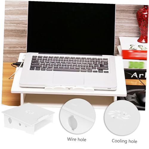 Base para Laptop SHINEOFI Blanca Compacta y Elevada miniatura 5