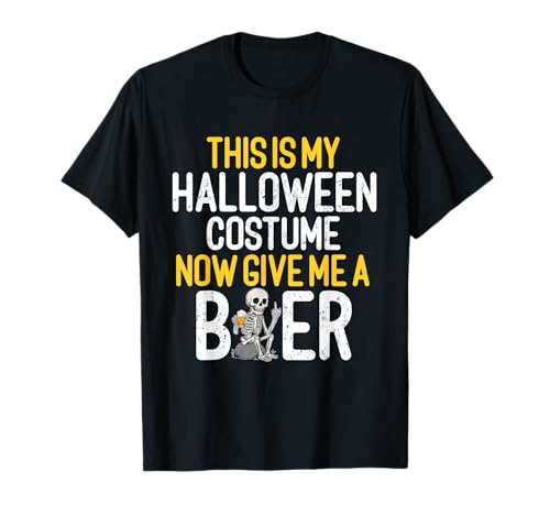 This is My Costume Beer Lover Skeleton Drinking Halloween T-Shirt