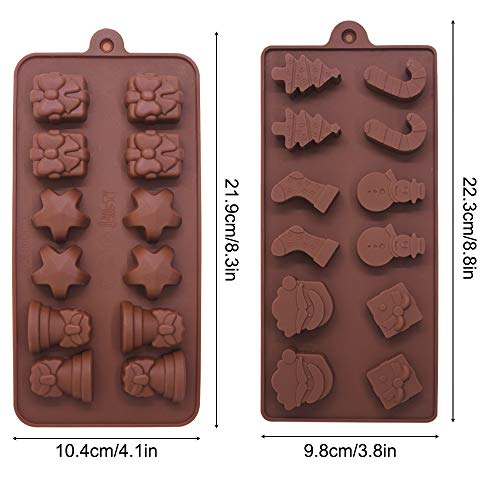 image for 4 Pack Chocolate Candy Molds Trays,Sonku Silicone Baking Jelly Molds w