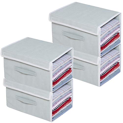 See full amazon price history chart for HomeStrap Stackable Non-Woven Shirt Organizer With Cover Lid- (Grey) - Pack Of 4, Rectangular, 24X40X24 Cm HomeStrap Stackable Non-Woven Shirt Organizer With Cover Lid- (Grey) - Pack Of 4, Rectangular, 24X40X24 Cm (B08HK143G5) Amazon Price History, Amazon Price Tracker