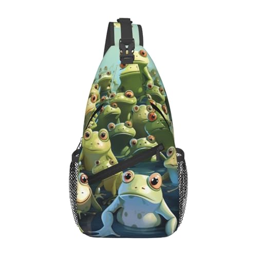 Bolso cruzado tipo sling para hombre y mujer negro miniatura 1