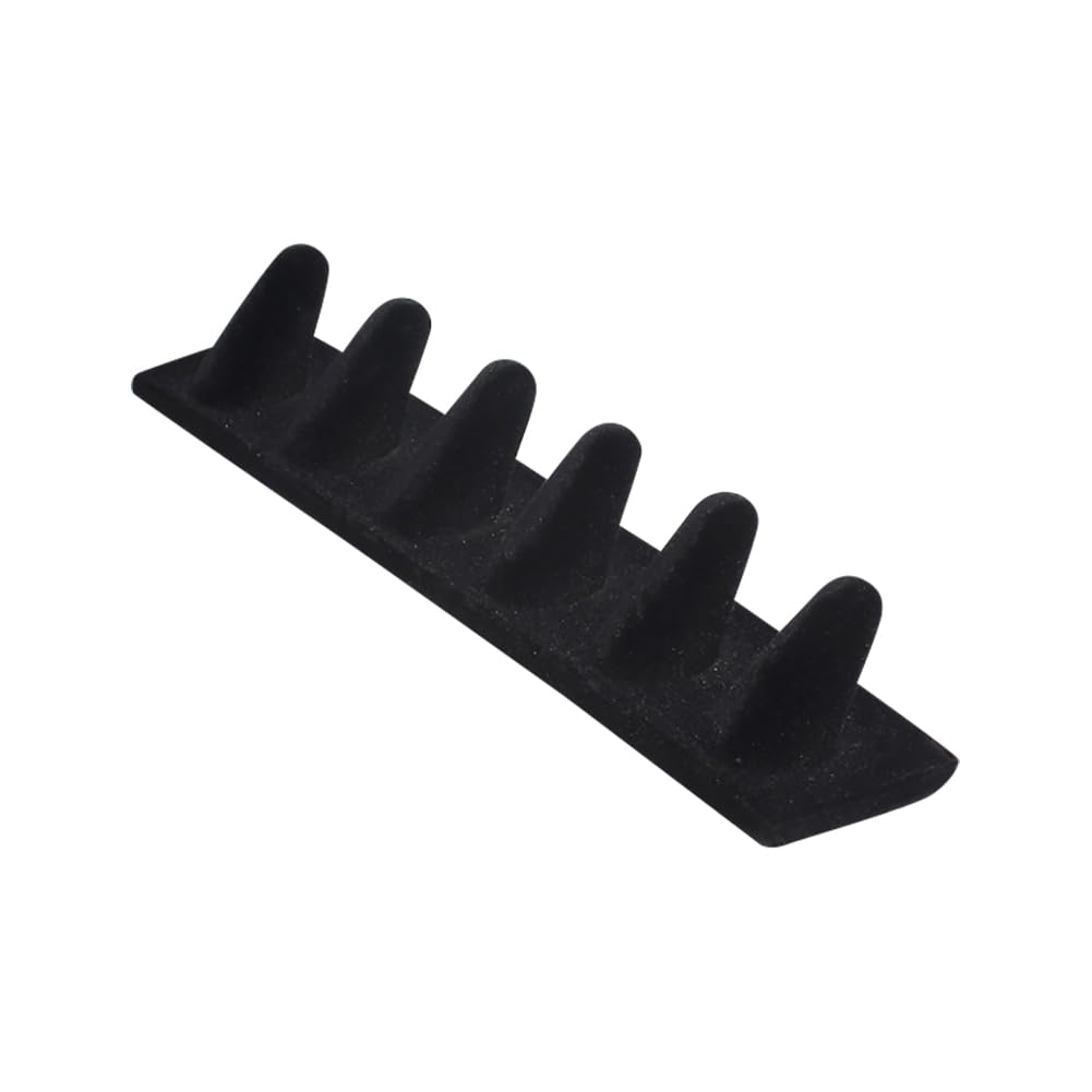 UUYYEO 6 Finger Ring Display Stand Black Jewelry Support Holder Ring Organizer Stand Finger Displays Holder for Jewelry Display