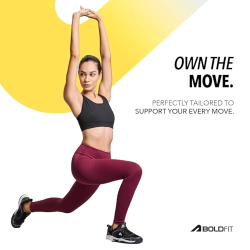 Image of Boldfit Limitless NYLOFLEX HIGH Rise Tights Gym Pants for Women Workout Breathable Tights for Woman Workout Activewear Leggings for Women Ankle Length Stretchable Pants for Woman Gym Lower