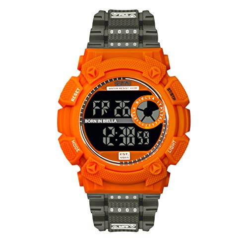 FILA Digital Watch Men - Digital Watches for Men - Digital Watches for Women - Vintage Watch - Swimming Watch - Fila Watches for Men - Digital Bracelet Watch - 90s Fila Orange & Black Fila Watch