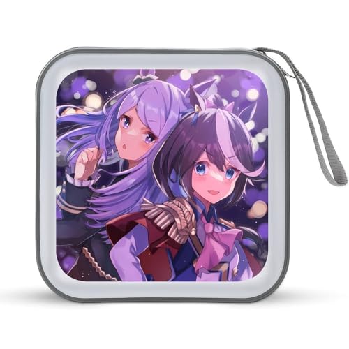ウマ娘 プリティーダービー CDケース プラケース DVD収納ケース CD収納ボックス ディスクケース 防水 メディアケース 大容量 40枚収納 小型 持ち運び便利 薄型 ファスナー付 旅行