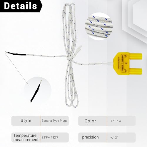 Image of ZIBOO 69028 Replacement Thermocouple,Compatible with Klein Tools multimeters and clamp Meters