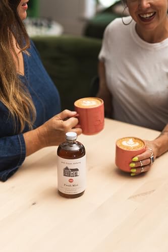 Image of Pink House Alchemy Fresh Mint Simple Syrup, 16 oz, Handcrafted, All-Natural | Small-Batch Mixer for Cocktails, Coffee, Mocktails, Baking, All Holidays Gourmet Gift, Made in Fayetteville Arkansas