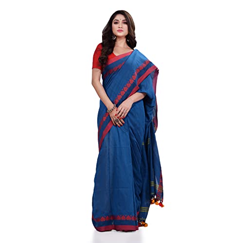 Image of dB DESH BIDESH Women`s cotton saree for woman handloom cotton georgette silk party, wear latest, loveria new, collection farewell soft mulmul linen cotton sarees for women with unstitched blouse
