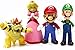 4 Stück/Set Super Mario Toys - Mario & Bowser & Princess Peach - Actionfigur Modell 10cm Rare Collection