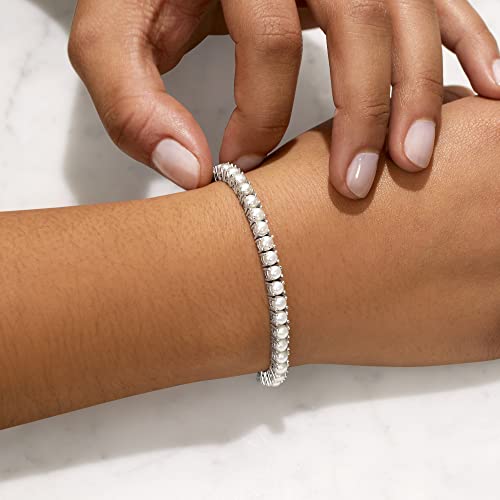 Ross-Simons 4mm Cultured Pearl Tennis Bracelet in Sterling Silver4