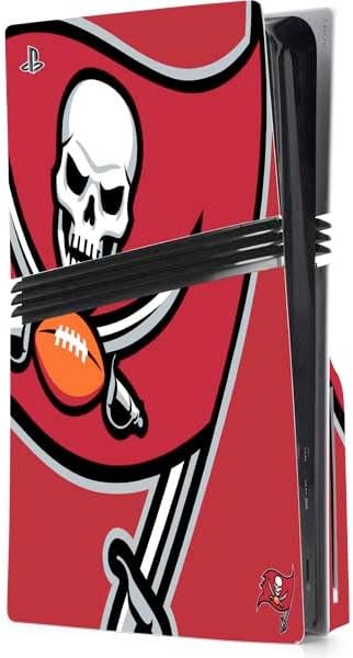 Skinit Decal Gaming Skin Compatible with PS5 Pro Disk Console - Officially Licensed NFL Tampa Bay Buccaneers Large Logo Design