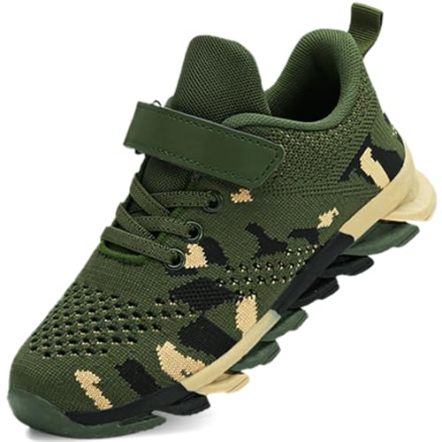 CDLHHM Kids Athletic Sports Shoes Boys Running Girls Tennis Casual Fitness Lightweight Breathable Stylish for Toddler/Little Kid/Big Kid Camouflage Size 1.5