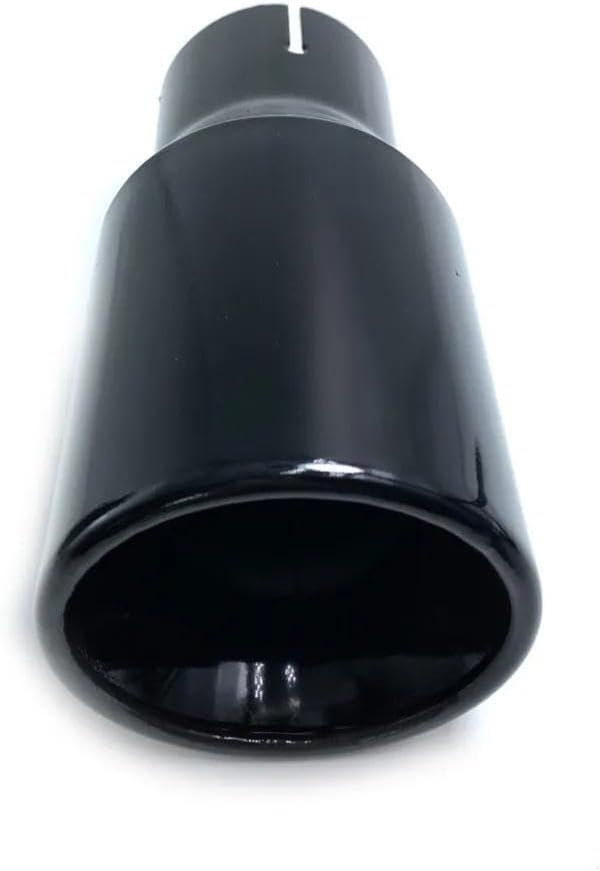1 PCS Car Glossy Black Stainless Steel Universal Exhaust Muffler Tip End pipe Exhaust Tip, For Mazda, For Benz, For Audi
