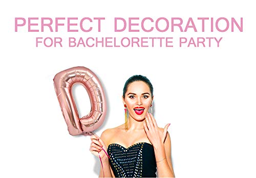 Big Bride To Be Balloons Rose Gold 16" Letters Banner - Bachelorette Party Decorations Kit - Hen Party Supplies And Favors - Bridal Shower And Hen Party Decorations Set #TOP3