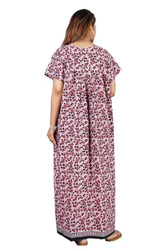 Image of Monique Brand 100% Pure Cotton Nighty for Woman | Floral Gown for Women Night Wear | Cotton Nighty for Women Stylish | Maxi for Women Cotton