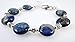 Jenni Leigh Creations Handmade Blue Impression Jasper Gemstone Bracelet with Sterling Silver One Size Fits All
